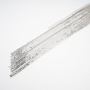 Crystal Fringe Tie Choker Necklace