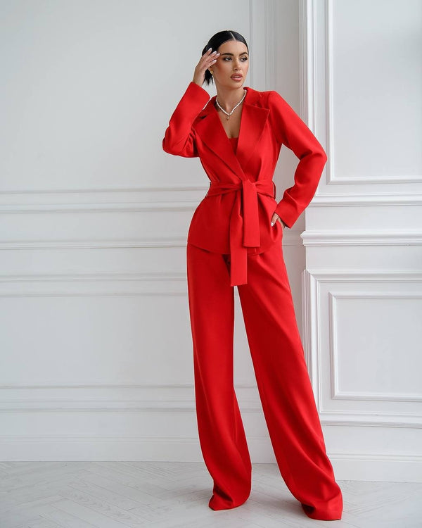 Eugénie Belted Blazer & Trouser Suit