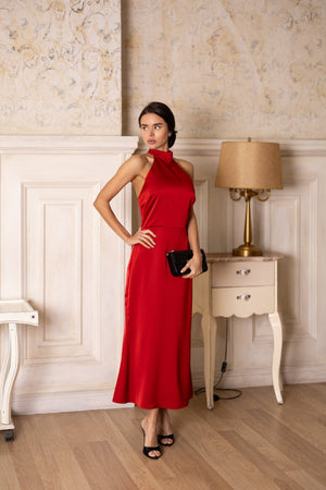 Océane Halter Jumpsuit – Red
