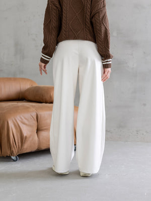 Clémence Pleated Wide-Leg Trousers