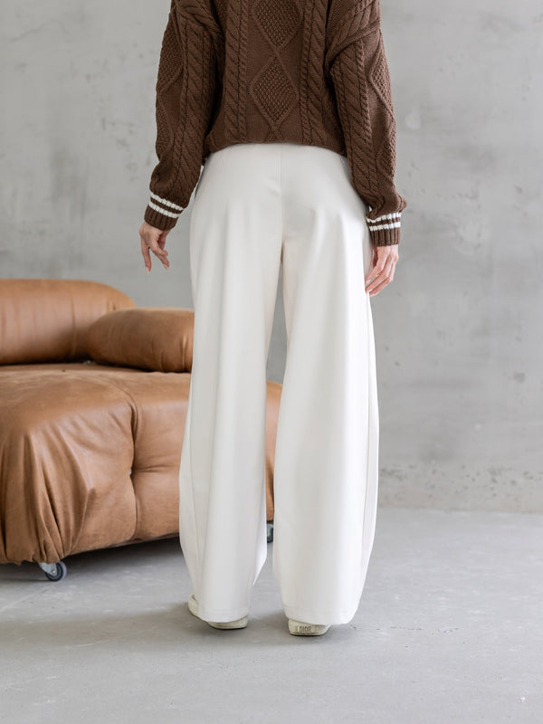 Clémence Pleated Wide-Leg Trousers
