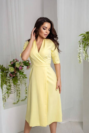 Lucile Tie-Back Midi Dress
