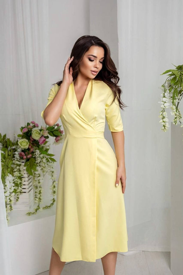 Lucile Tie-Back Midi Dress
