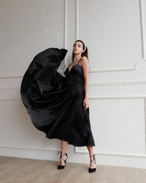 Prudence Satin Halter Maxi Dress