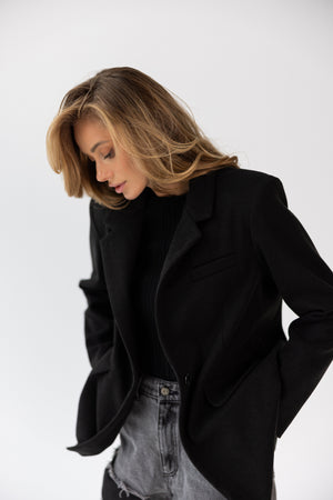 Adrienne Oversized Blazer – Black