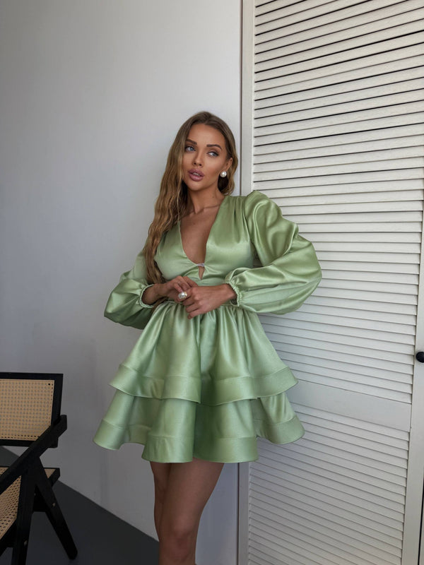 Emmanuelle Poplin Tiered Shirt Dress