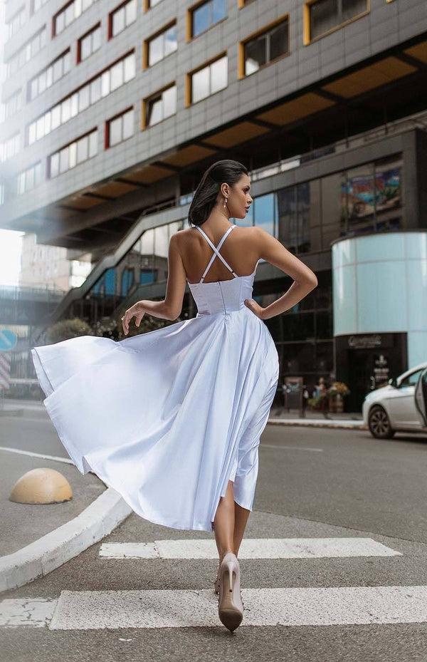 Prudence Satin Halter Maxi Dress