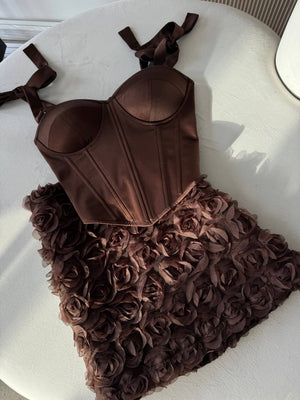Émeraude Corset Top & Textured Skirt Set