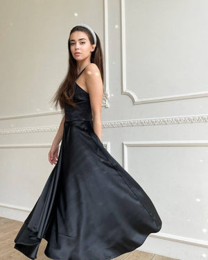 Prudence Satin Halter Maxi Dress