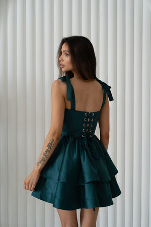 Léontine Tie-Strap Tiered Mini Dress – Mango