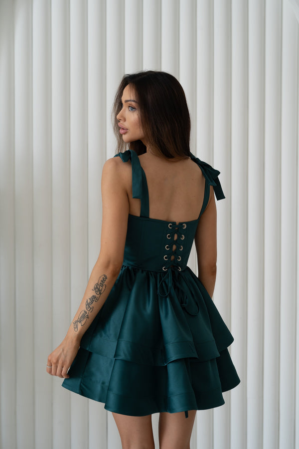 Léontine Tie-Strap Tiered Mini Dress – Mango