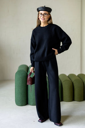 Anouk Knit Lounge Set – Black
