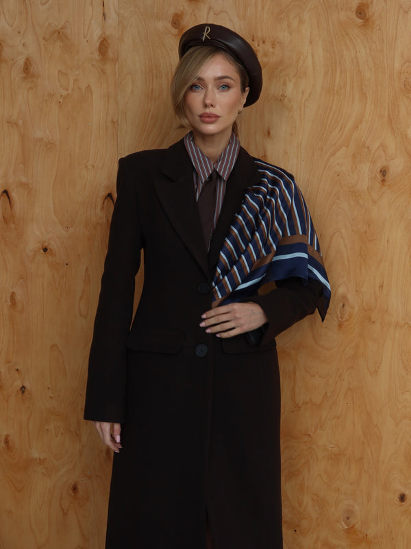 Irène Single-Breasted Wool Coat – Black