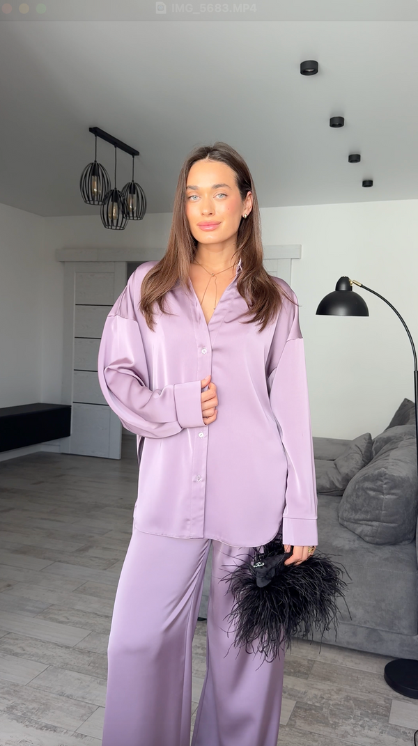 Lavender Synthia Satin Set