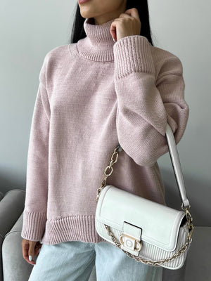 Maëlle Oversized Knit Sweater – Pink