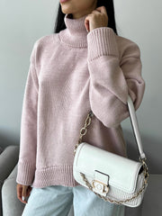 Maëlle Oversized Knit Sweater in Pink