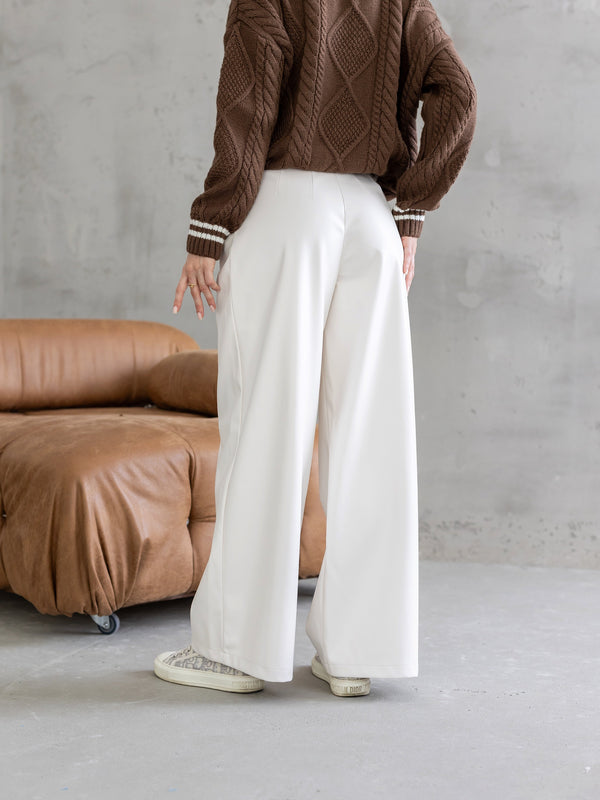 Clémence Pleated Wide-Leg Trousers
