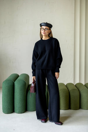 Anouk Knit Lounge Set – Black