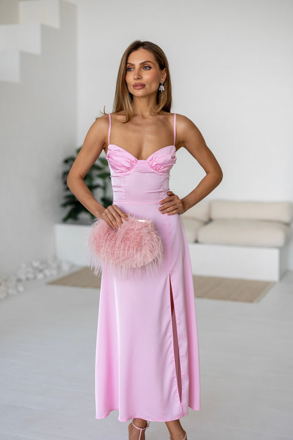 Léa Corset Slip Dress – Pink
