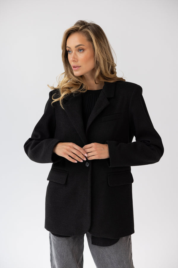 Adrienne Oversized Blazer – Black