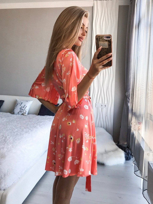 Suzanne Printed Flared Dress