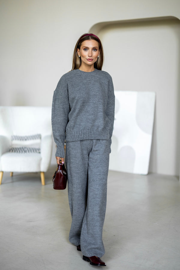 Anouk Knit Lounge Set – Grey