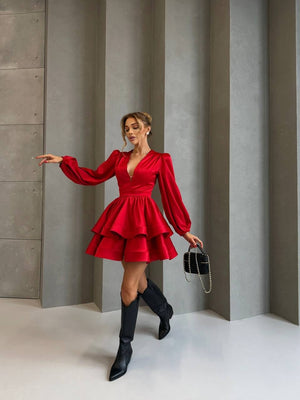 Emmanuelle Poplin Tiered Shirt Dress