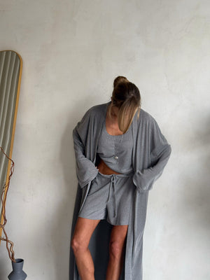 Albertine Knit Three-Piece Lounge Set – Grey