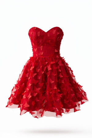 Adélie Butterfly Appliqué Mini Dress
