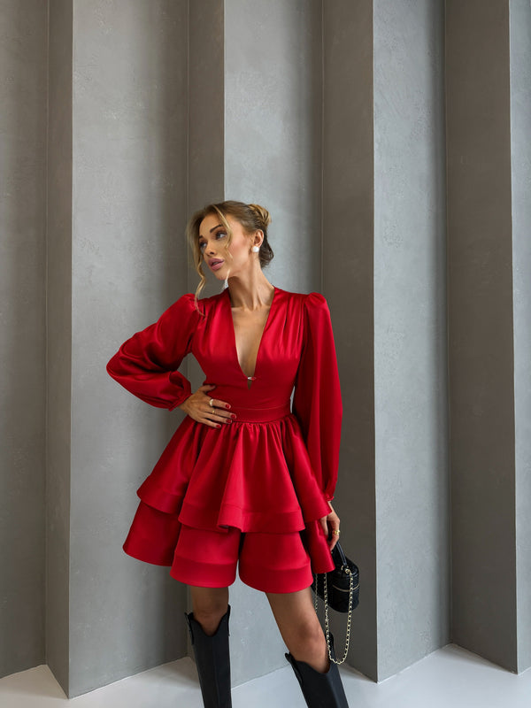 Emmanuelle Poplin Tiered Shirt Dress