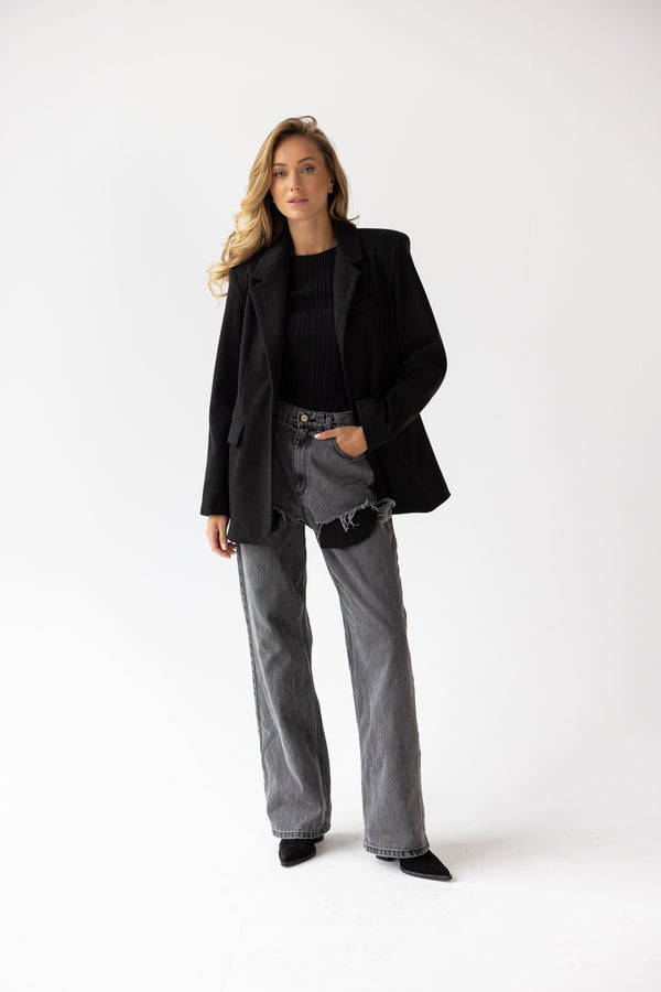 Adrienne Oversized Blazer – Black