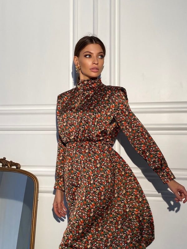 Roseline Printed Midi Dress