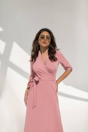 Lucile Tie-Back Midi Dress