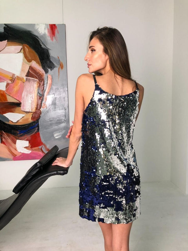 Diane Sequin Mini Dress