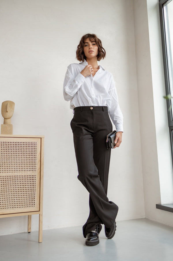 Émilie Oversized Cotton Shirt – White