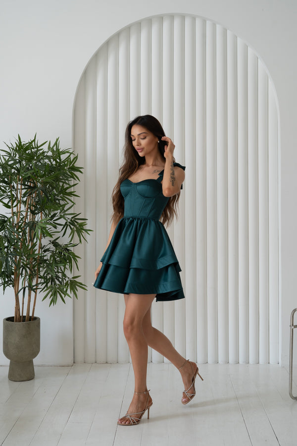 Léontine Tie-Strap Tiered Mini Dress – Mango