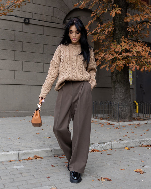 Céline Knit Top & Wide-Leg Set