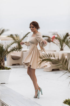 Coralie Off-Shoulder Puff Mini Dress