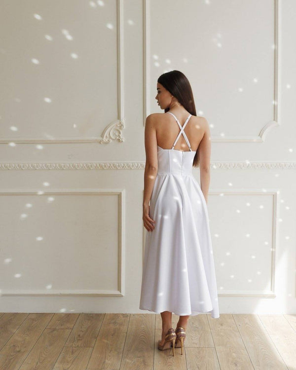 Prudence Satin Halter Maxi Dress