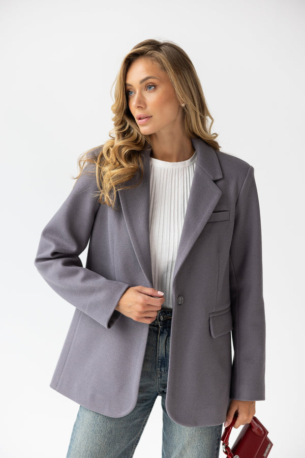 Adrienne Oversized Blazer – Grey