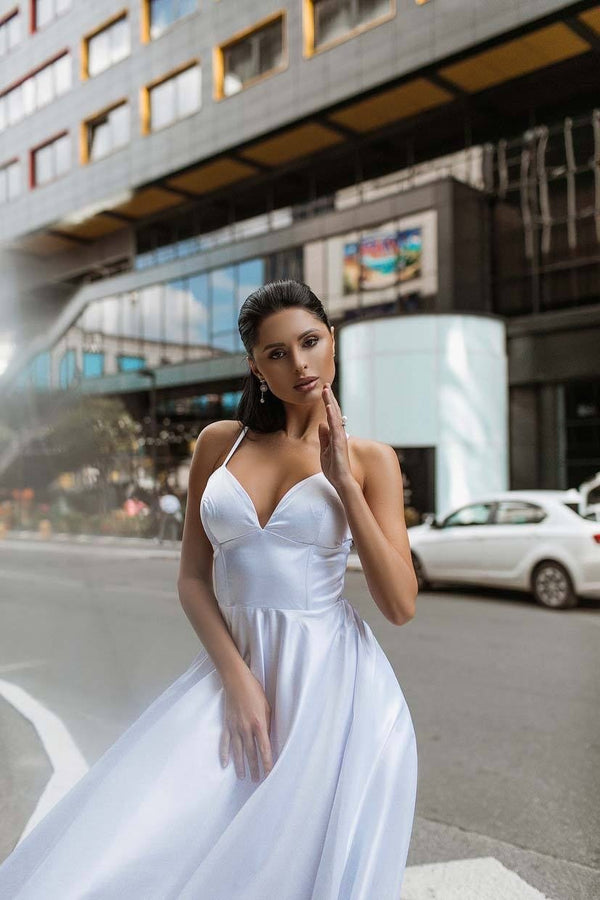 Prudence Satin Halter Maxi Dress