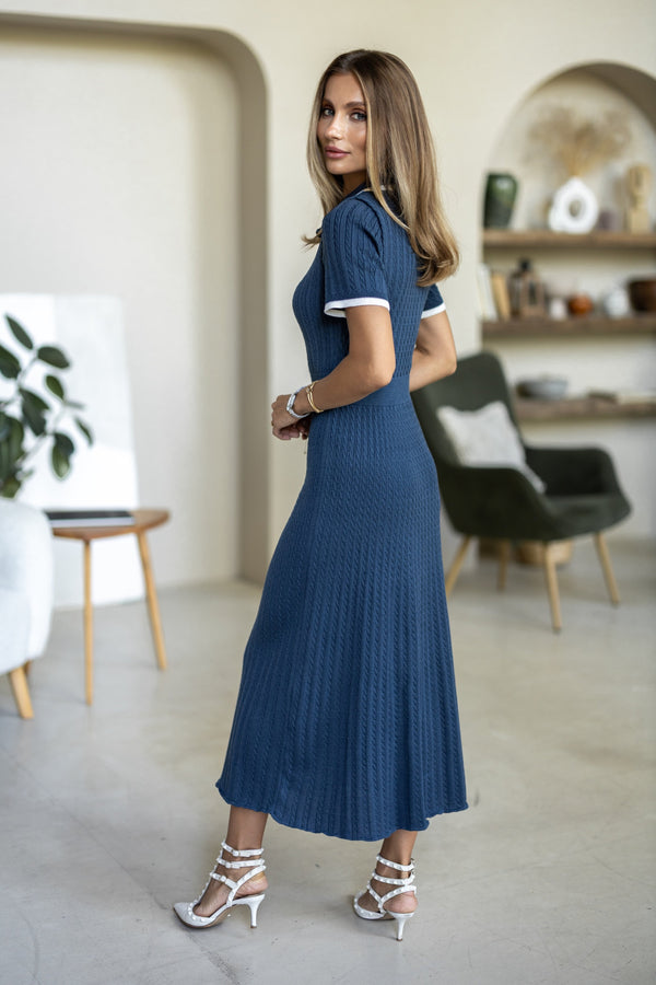 Apolline Polo Knit Midi Dress