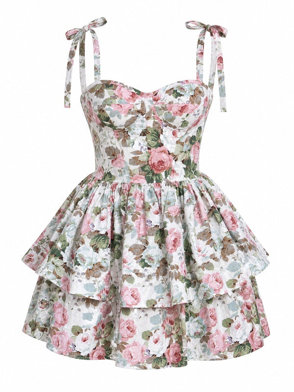 Charline Printed Bustier Mini Dress