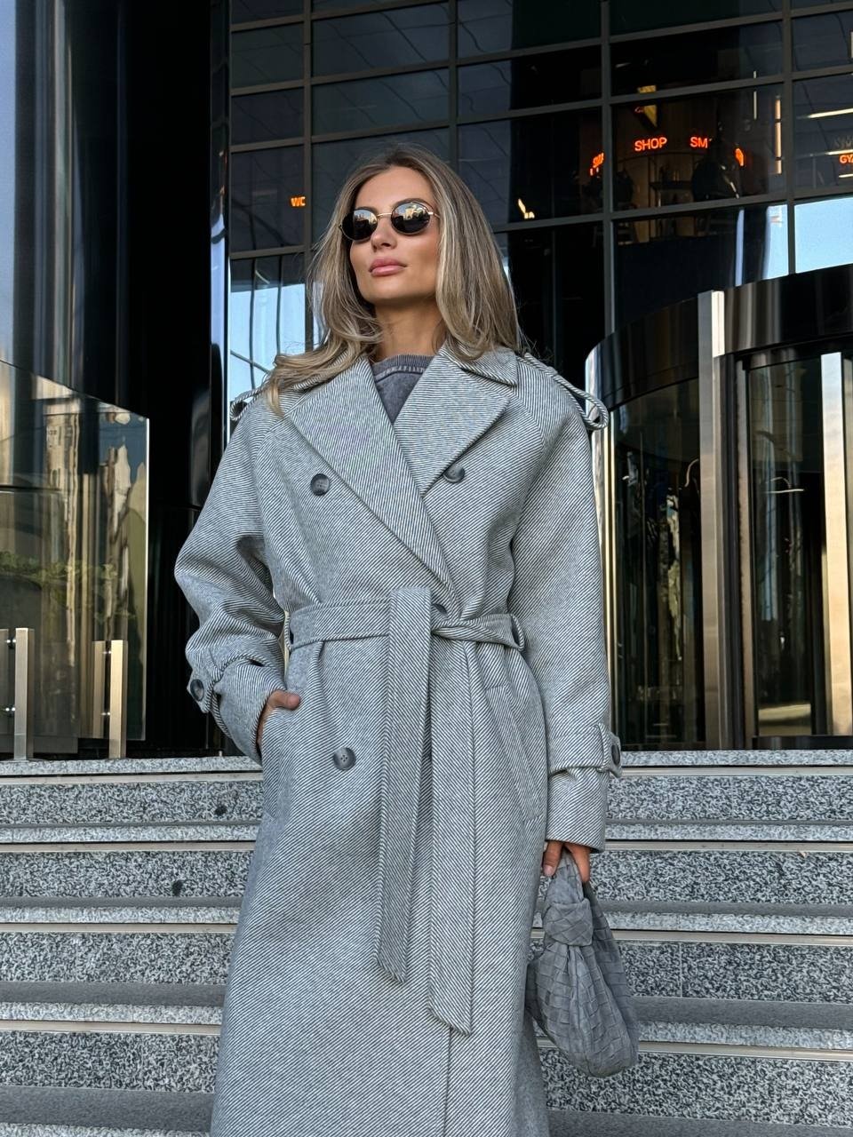 Marceline Belted Wool-Look Coat