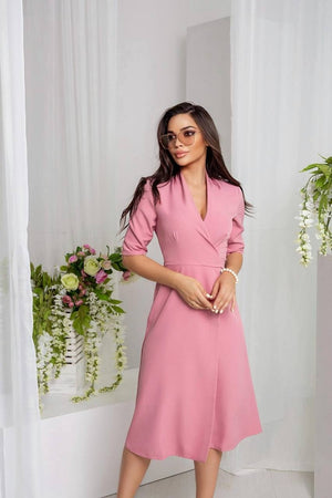 Lucile Tie-Back Midi Dress