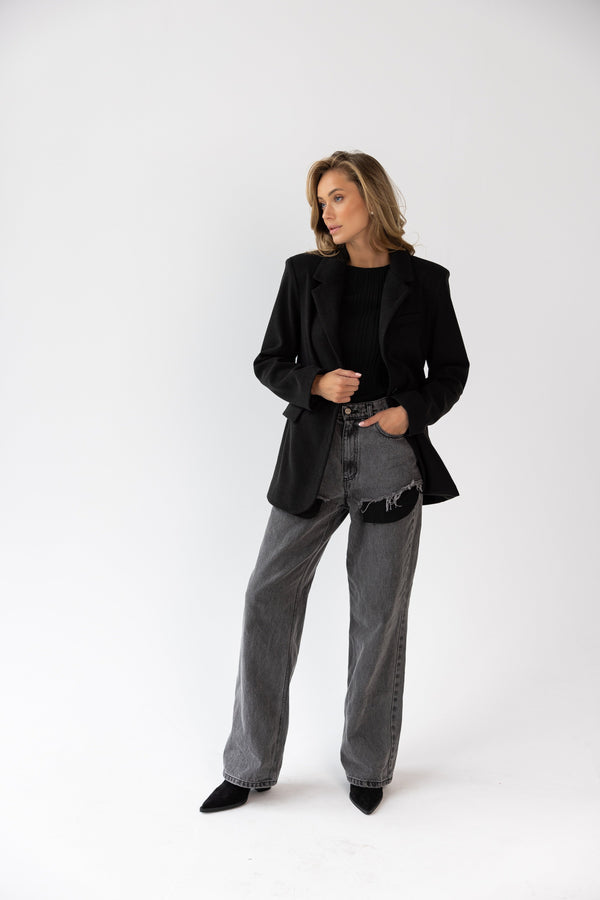 Adrienne Oversized Blazer – Black