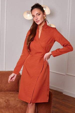 Philippine Long-Sleeve Wrap Dress