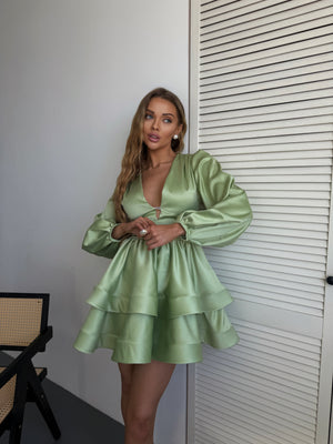 Emmanuelle Poplin Tiered Shirt Dress