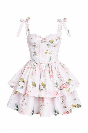 Charline Printed Bustier Mini Dress