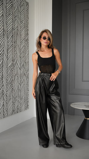 Clémence Pleated Wide-Leg Trousers